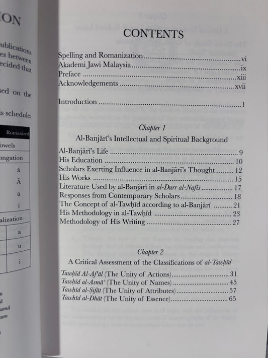 Al-Tawhid From Sufi's Perspective: An Analytical Study of Al-Durr Al-Nafis Shaykh Muhammad Nafis Al-Banjari