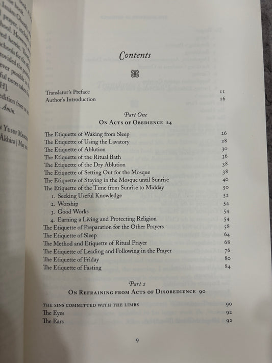 Ghazali's The Beginning of Guidance (Bidayat al-Hidaya)