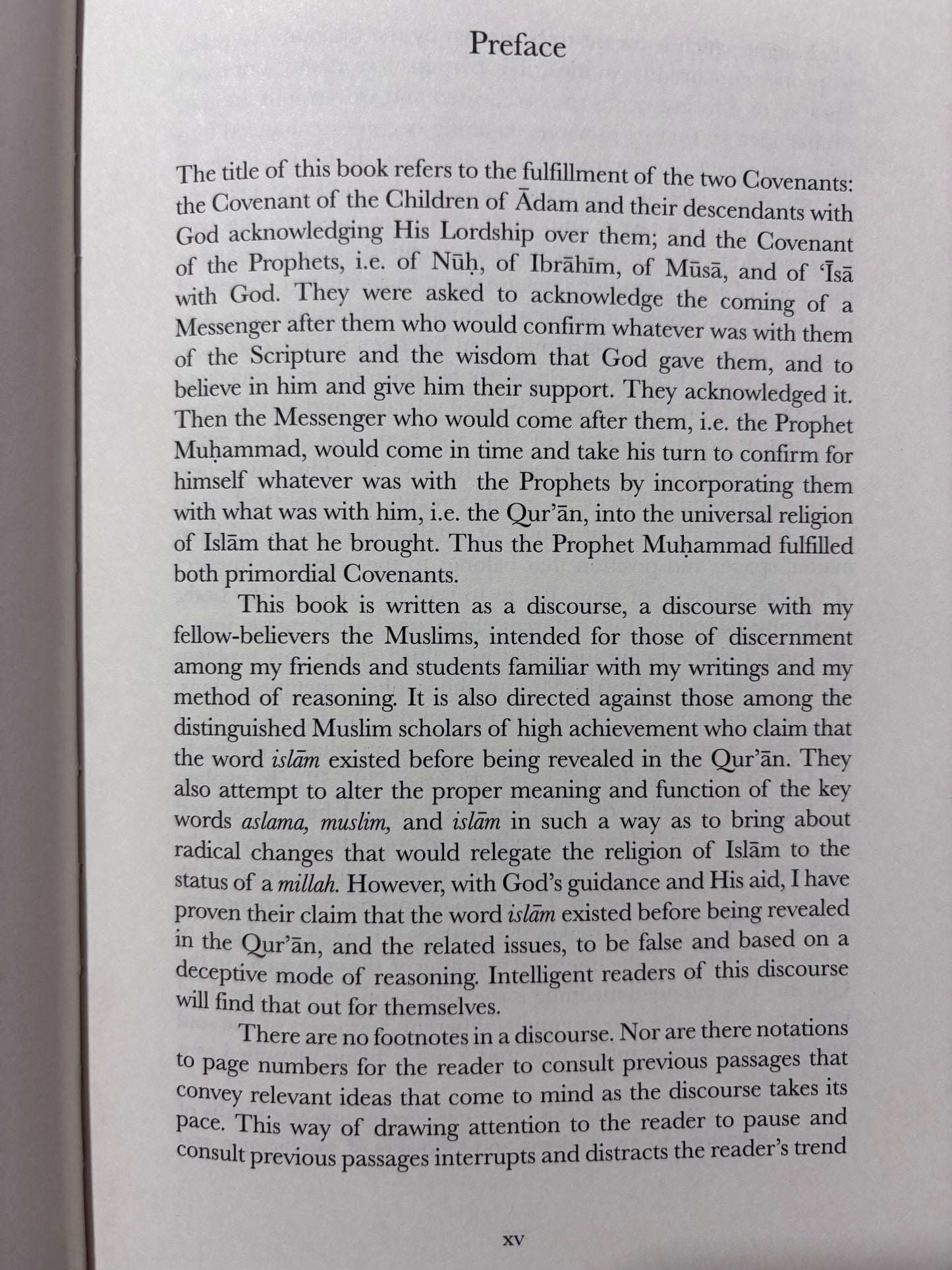 Islam: The Convenants Fulfilled