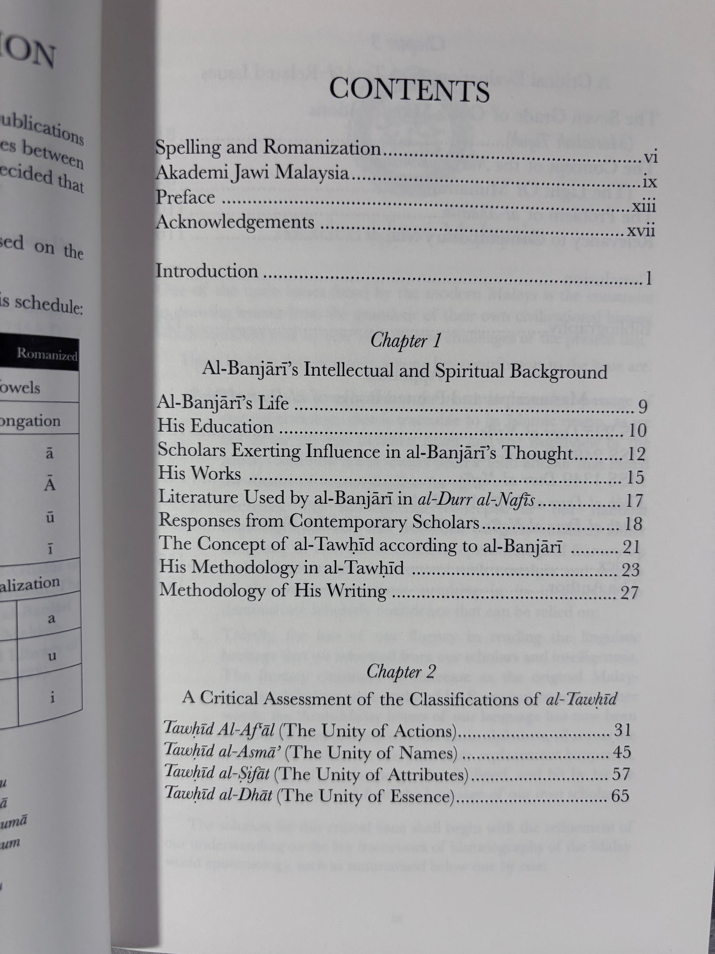 Al-Tawhid From Sufi's Perspective: An Analytical Study of Al-Durr Al-Nafis Shaykh Muhammad Nafis Al-Banjari