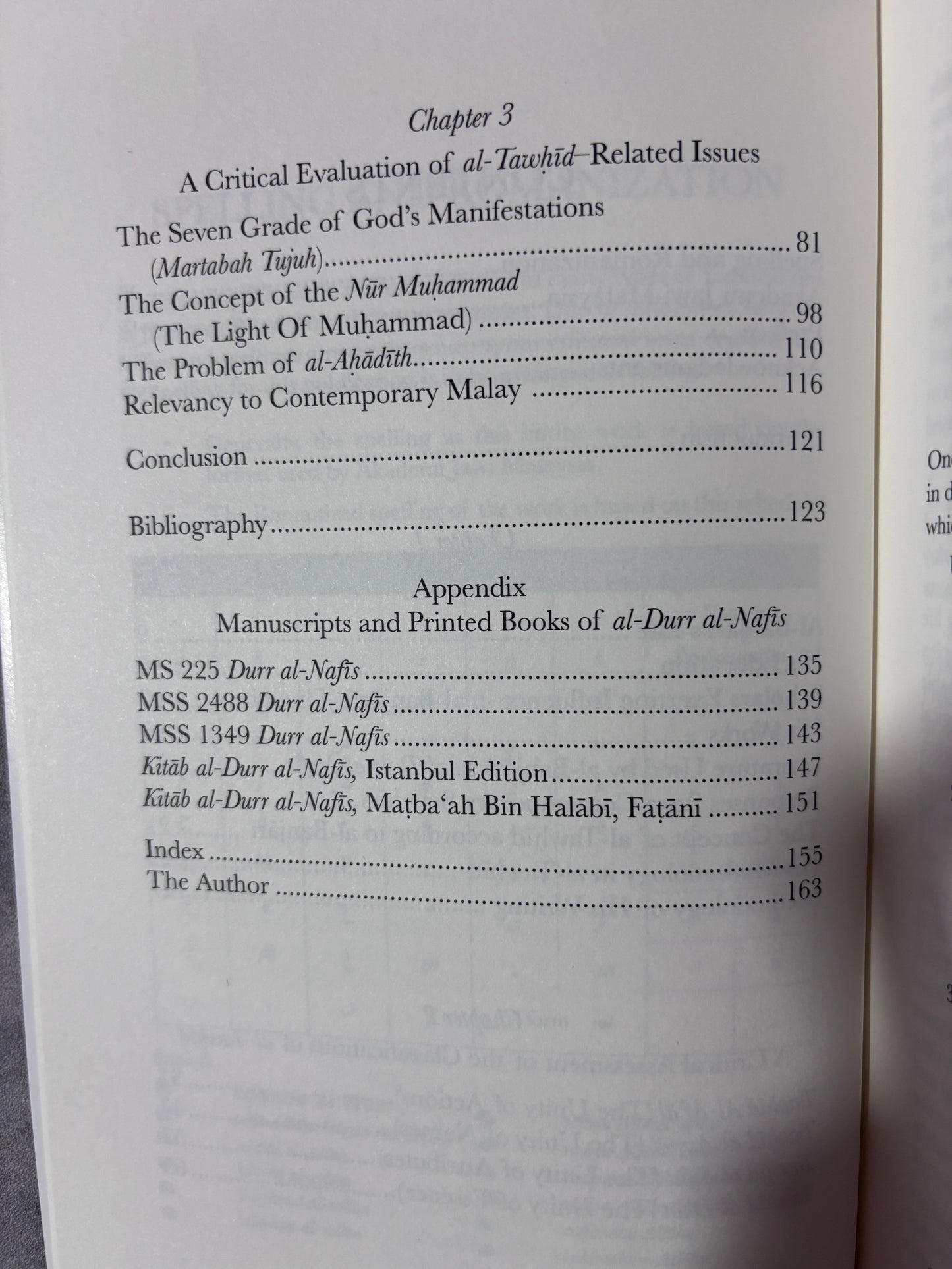 Al-Tawhid From Sufi's Perspective: An Analytical Study of Al-Durr Al-Nafis Shaykh Muhammad Nafis Al-Banjari