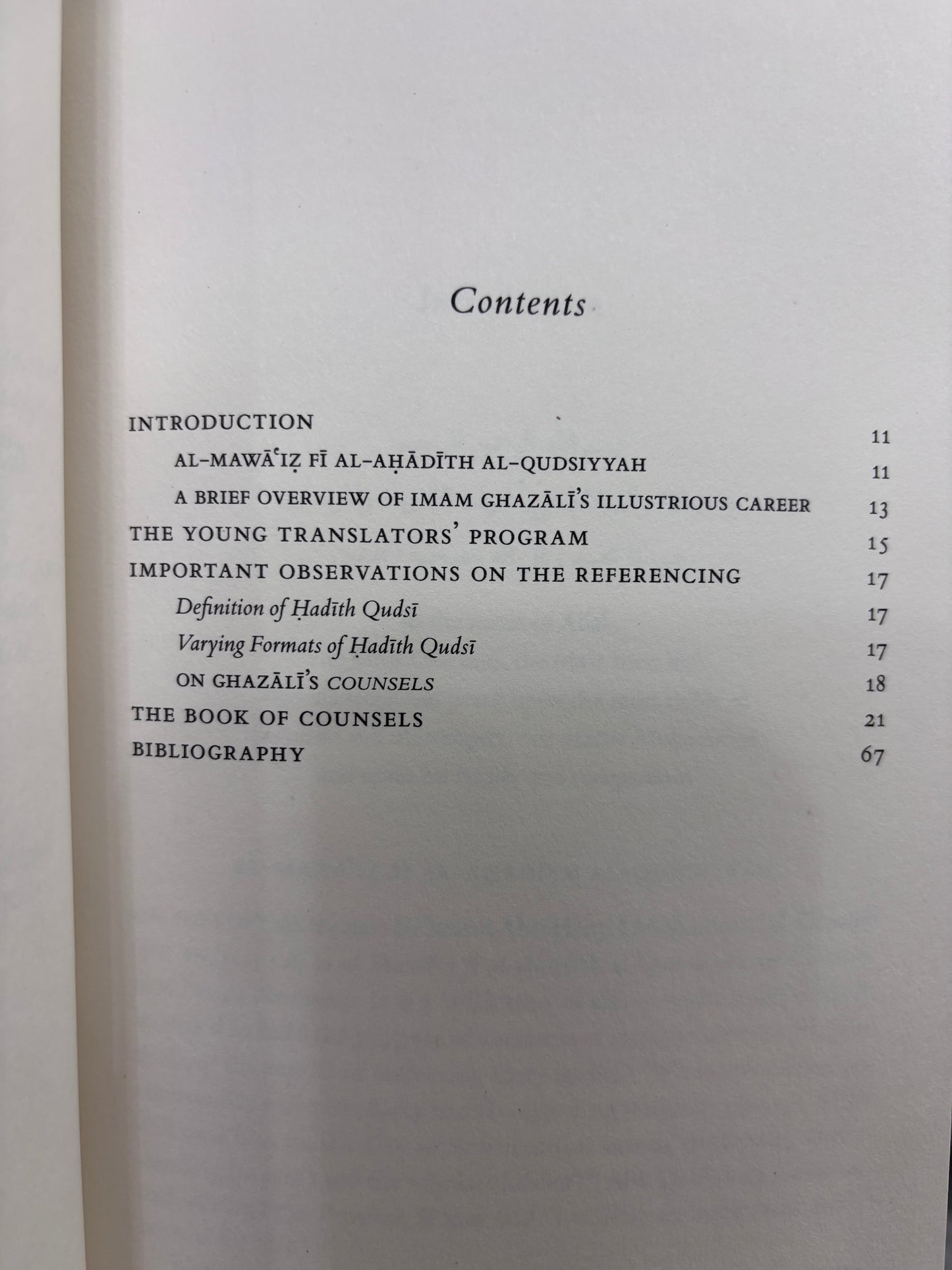 Imam Ghazali's Book of Counsels