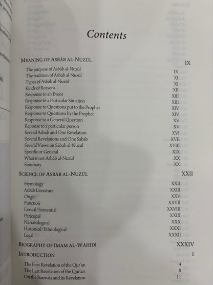 Kitab Asbab al-Nuzul: Occasions and Circumstances of Revelation