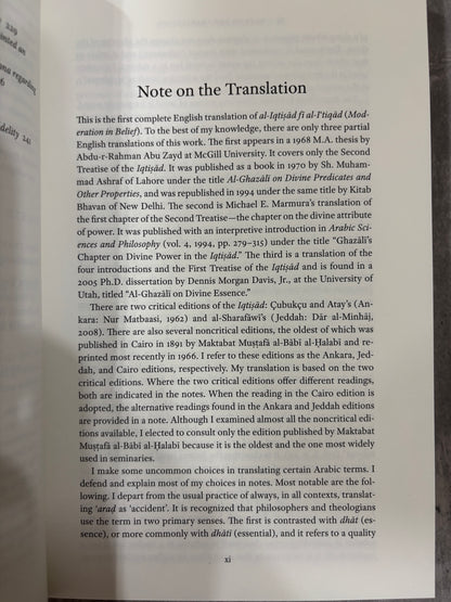 Al-Ghazālī’s Moderation in Belief: Al-Iqtisad fi al-I‘tiqad