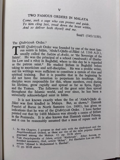 Some Aspects of Sufism as Understood and Practiced among the Malays