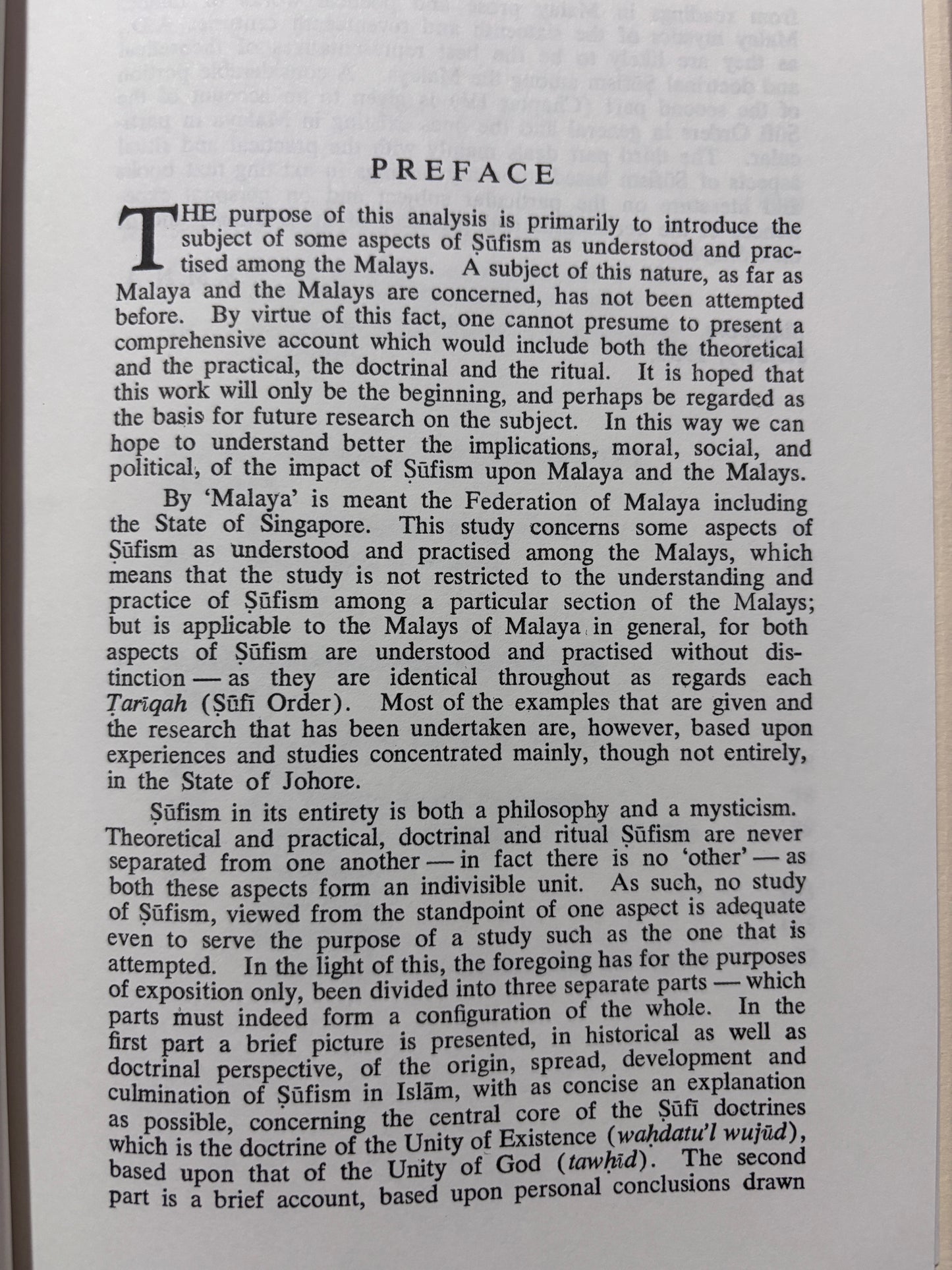 Some Aspects of Sufism as Understood and Practiced among the Malays