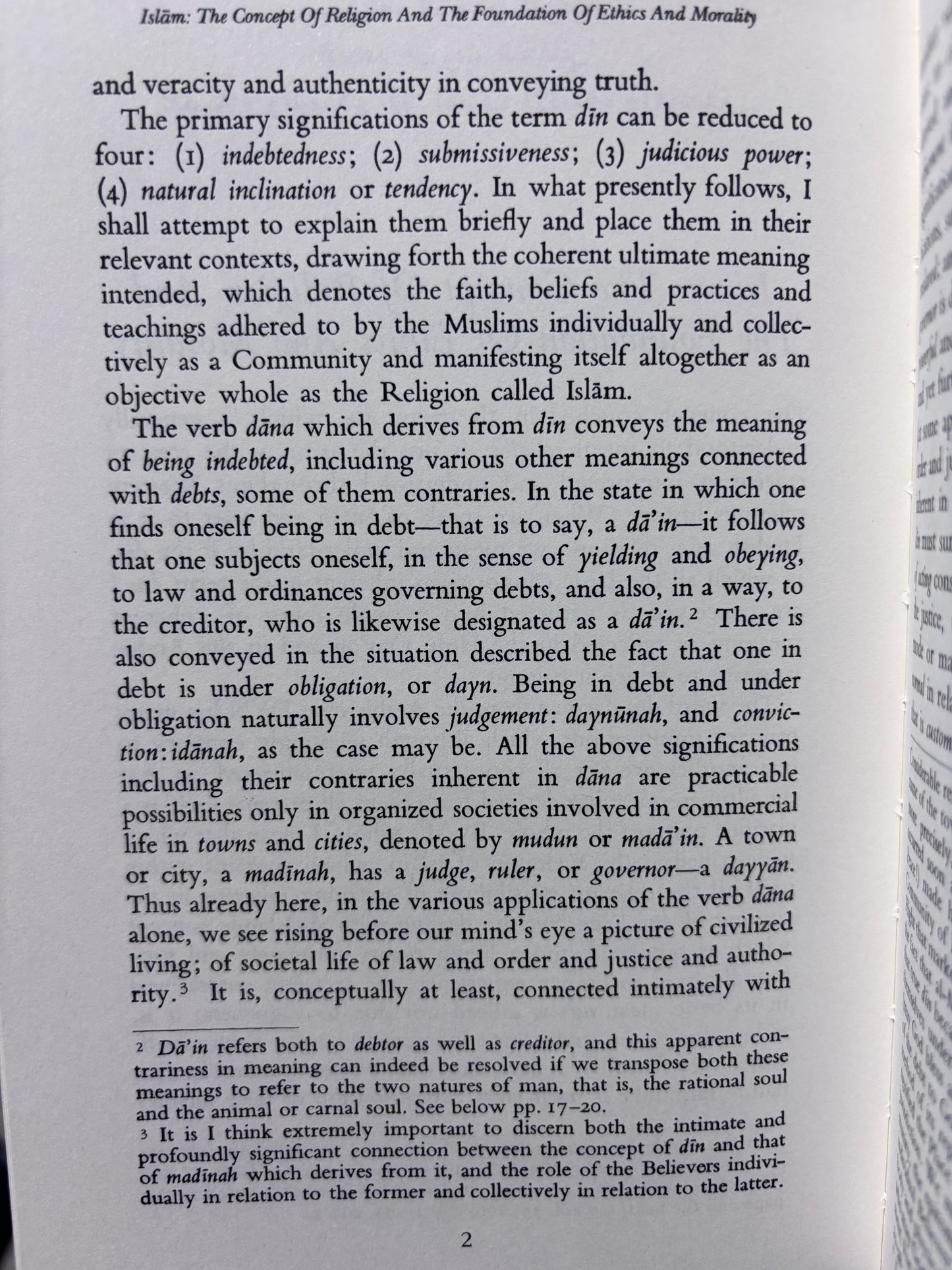 Islam: The Concept of Religion and The Foundation of Ethics and Morality