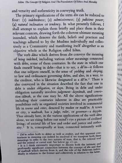 Islam: The Concept of Religion and The Foundation of Ethics and Morality