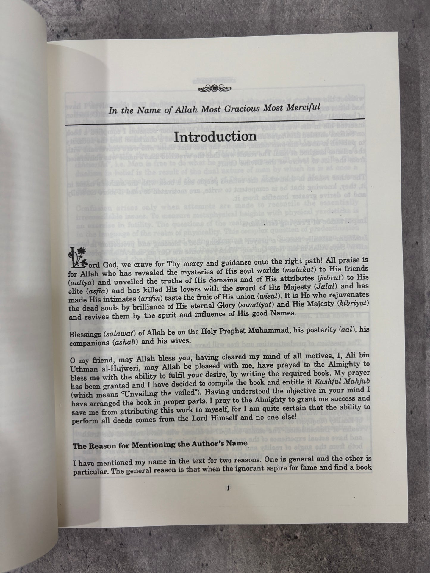 The Kashful Mahjub “Unveiling the Veiled”: The Earliest Persian Treatise on Sufism
