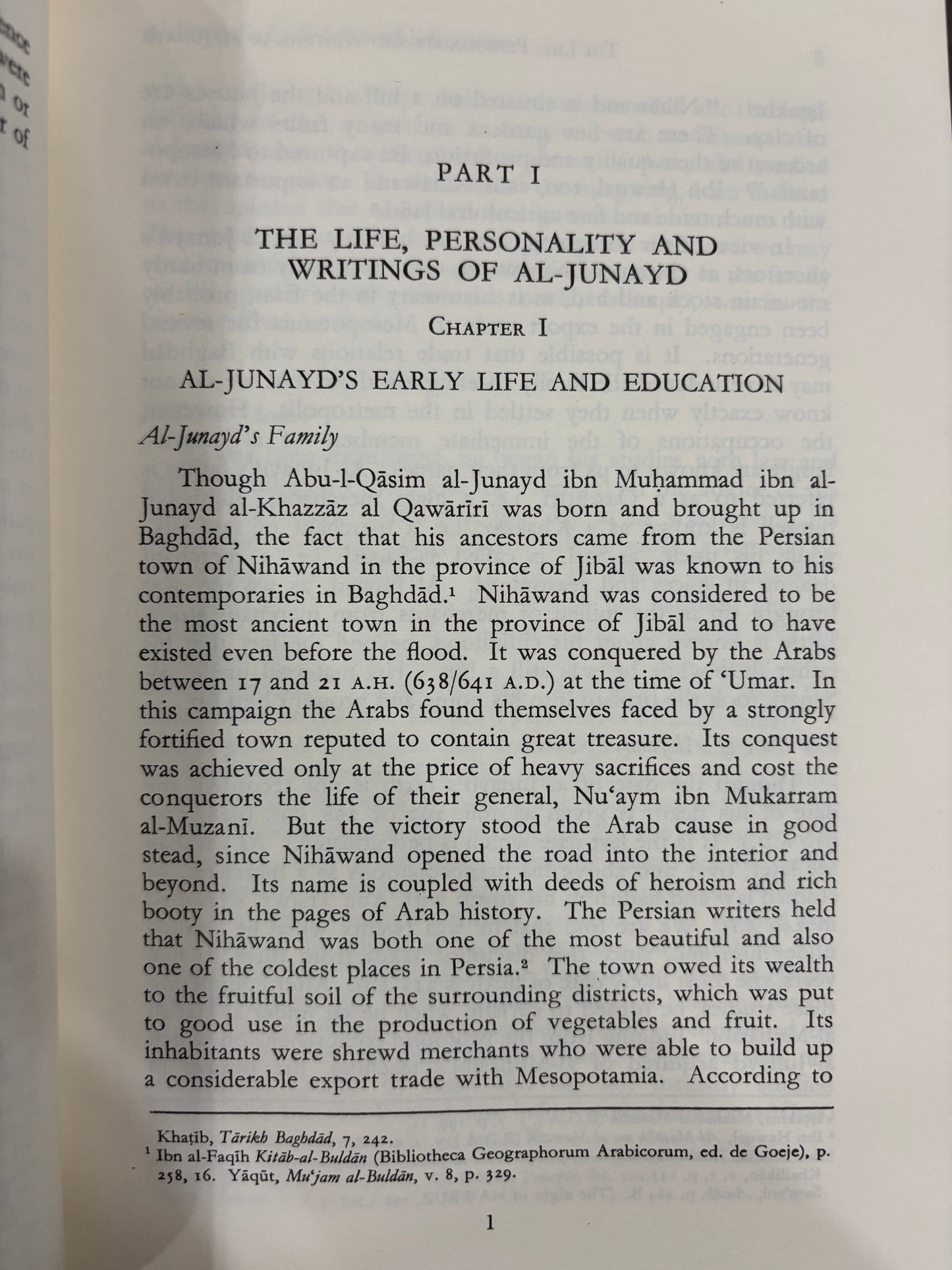 The Life, Personality and Writings of Al-Junayd