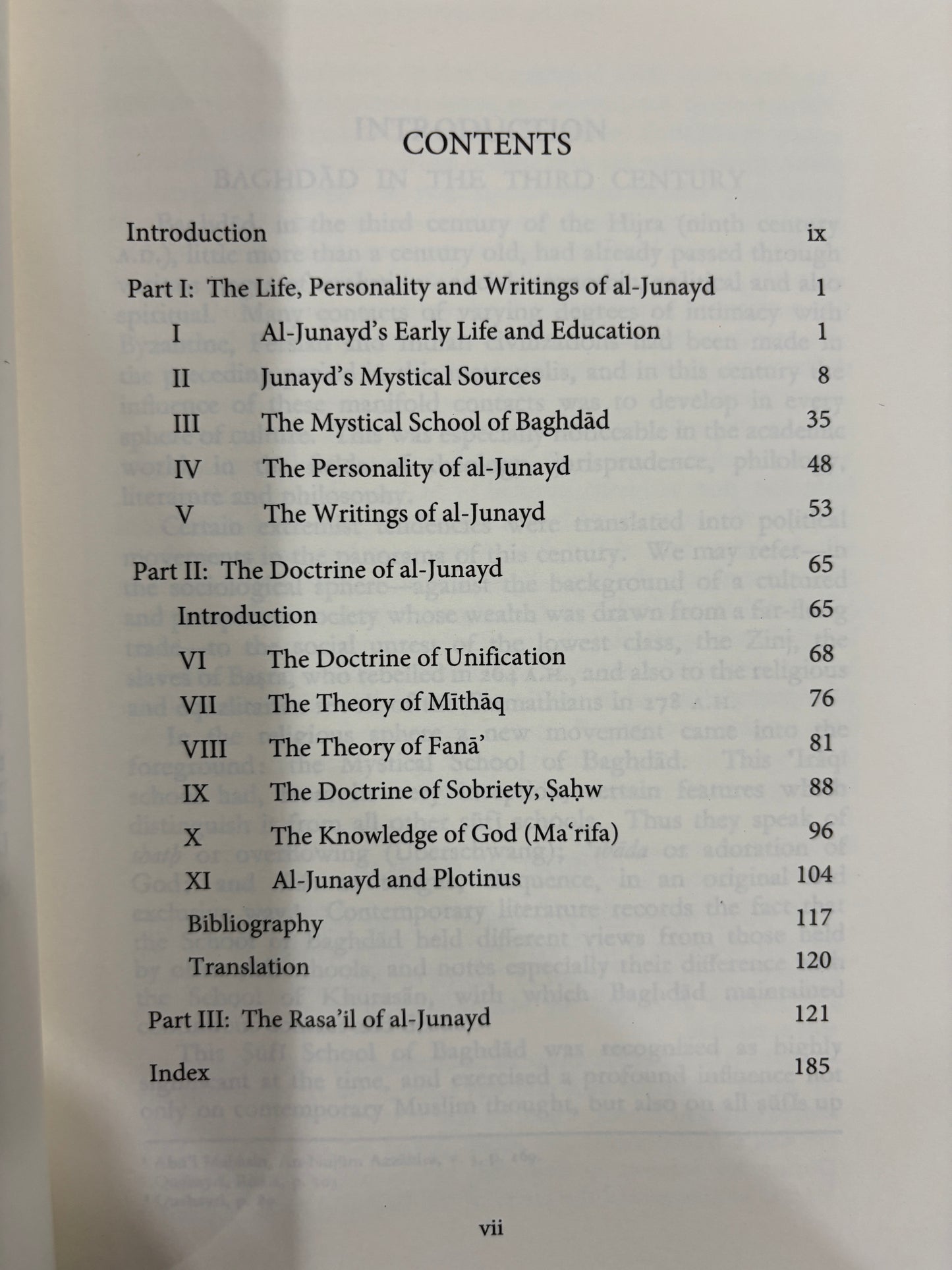 The Life, Personality and Writings of Al-Junayd
