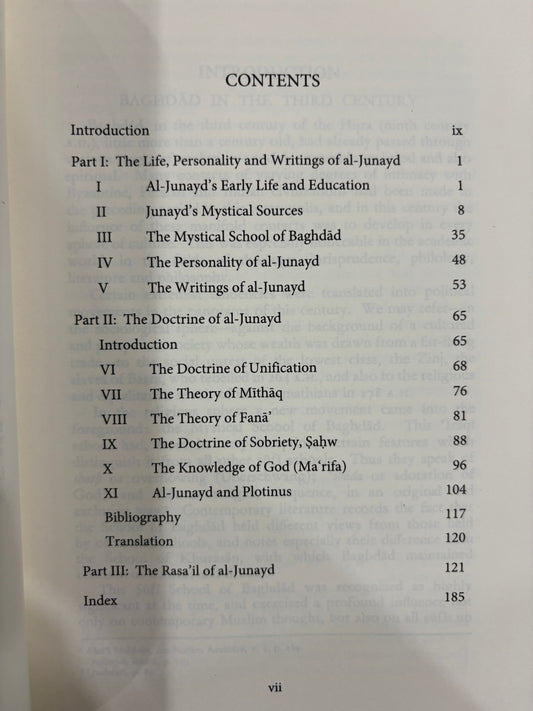 The Life, Personality and Writings of Al-Junayd