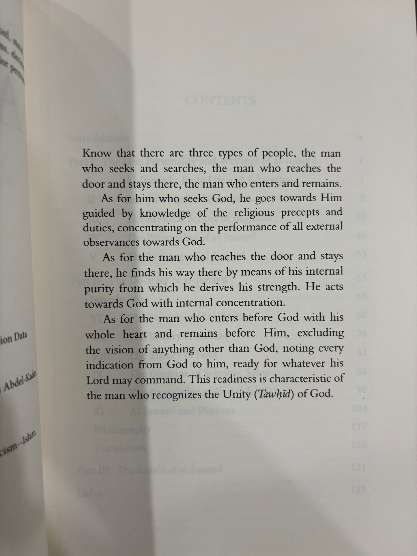 The Life, Personality and Writings of Al-Junayd
